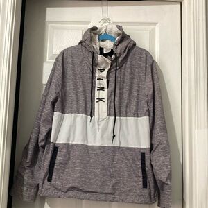 Pink Victoria’s Secret Rain Jacket Women’s Size M/L Gray/Black